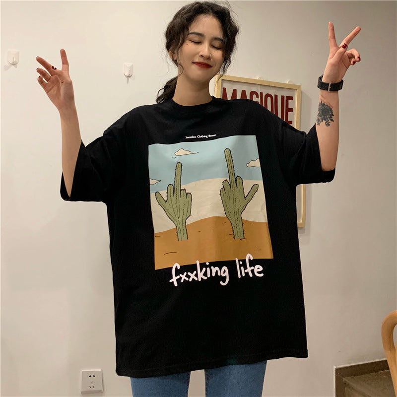 Cactus print short sleeve