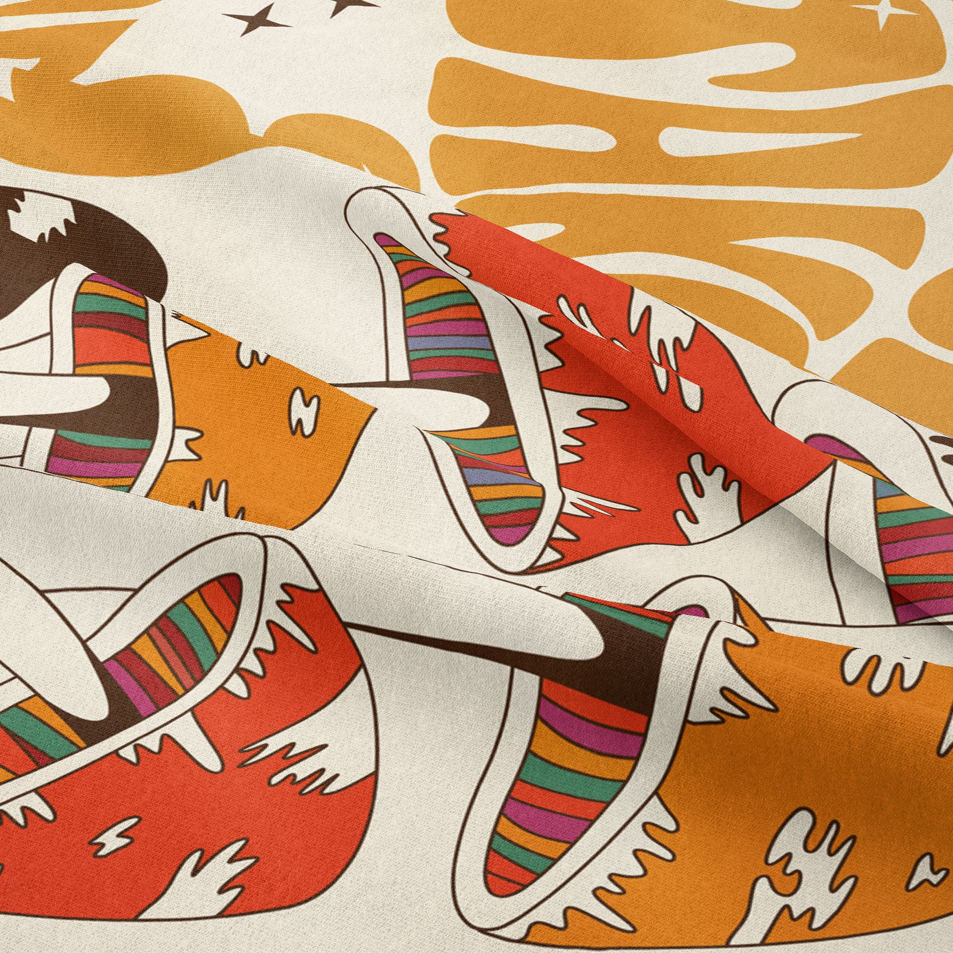 Mushroom Polyester Tapestry Ins Bohemia