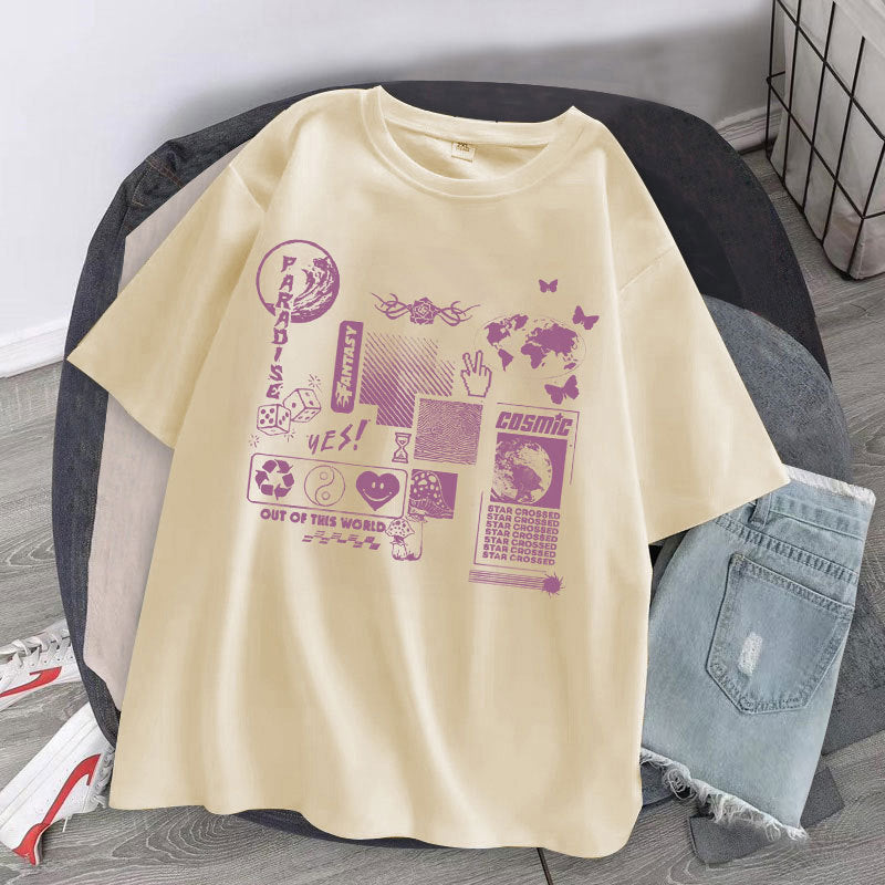 Comics Men's And Women's Street Wear Casual Short Sleeves