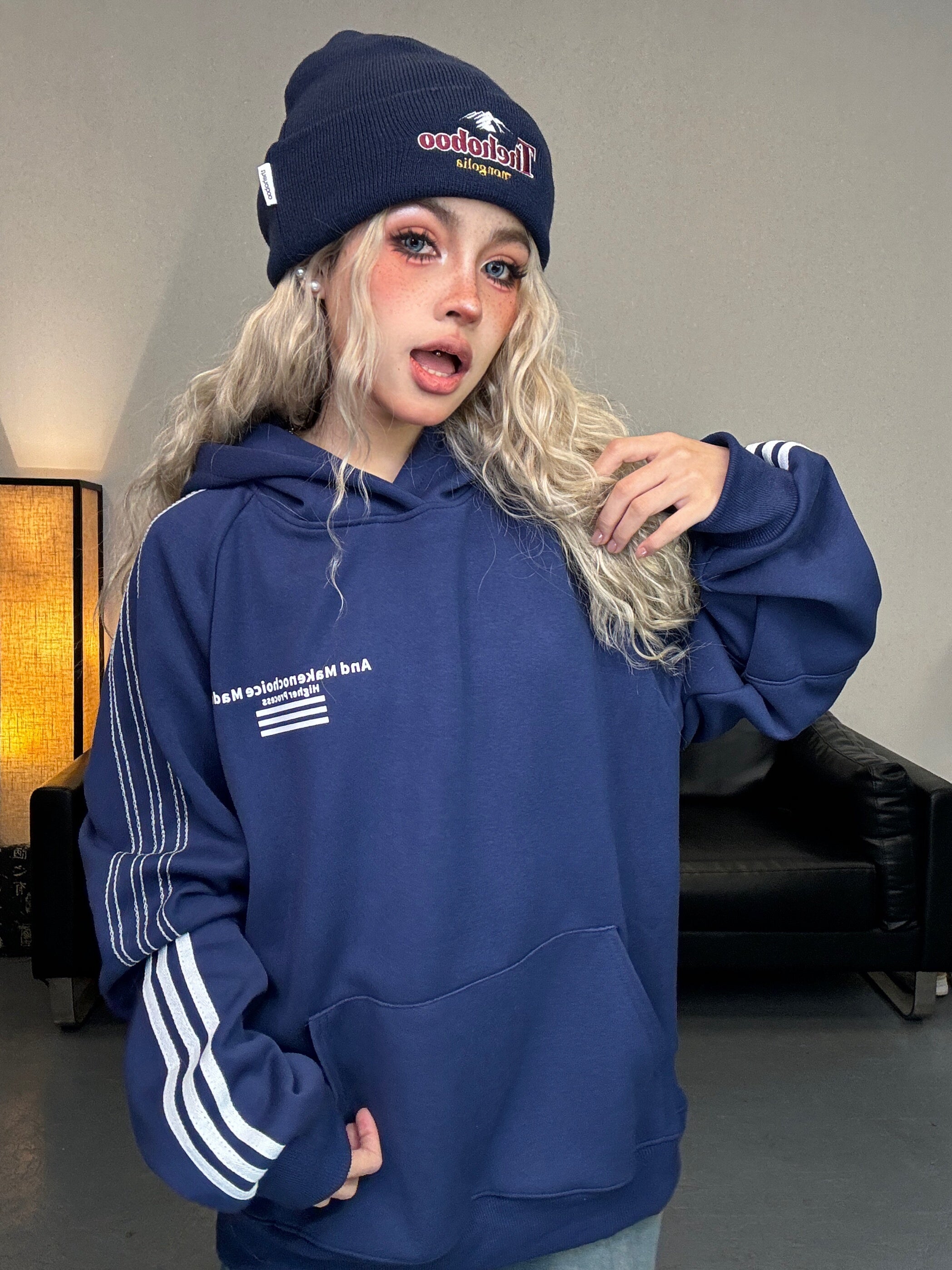 Street Letters Dopamine Striped Hoodie