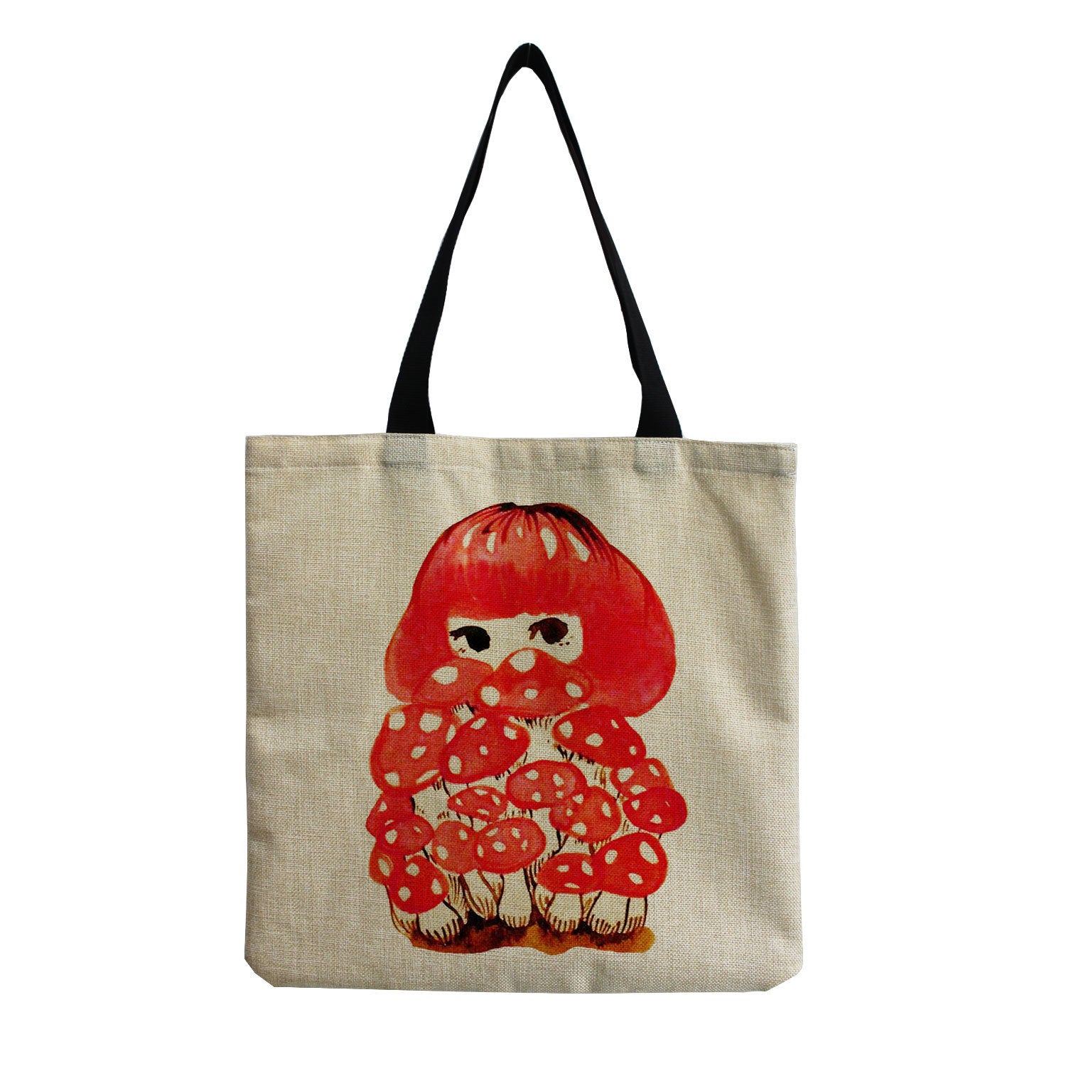 Cartoon Mushroom One-shoulder Portable Reusable Cute Mushroom