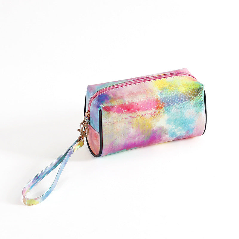 Ins New PU Cosmetic Bag Tie-dye Waterproof