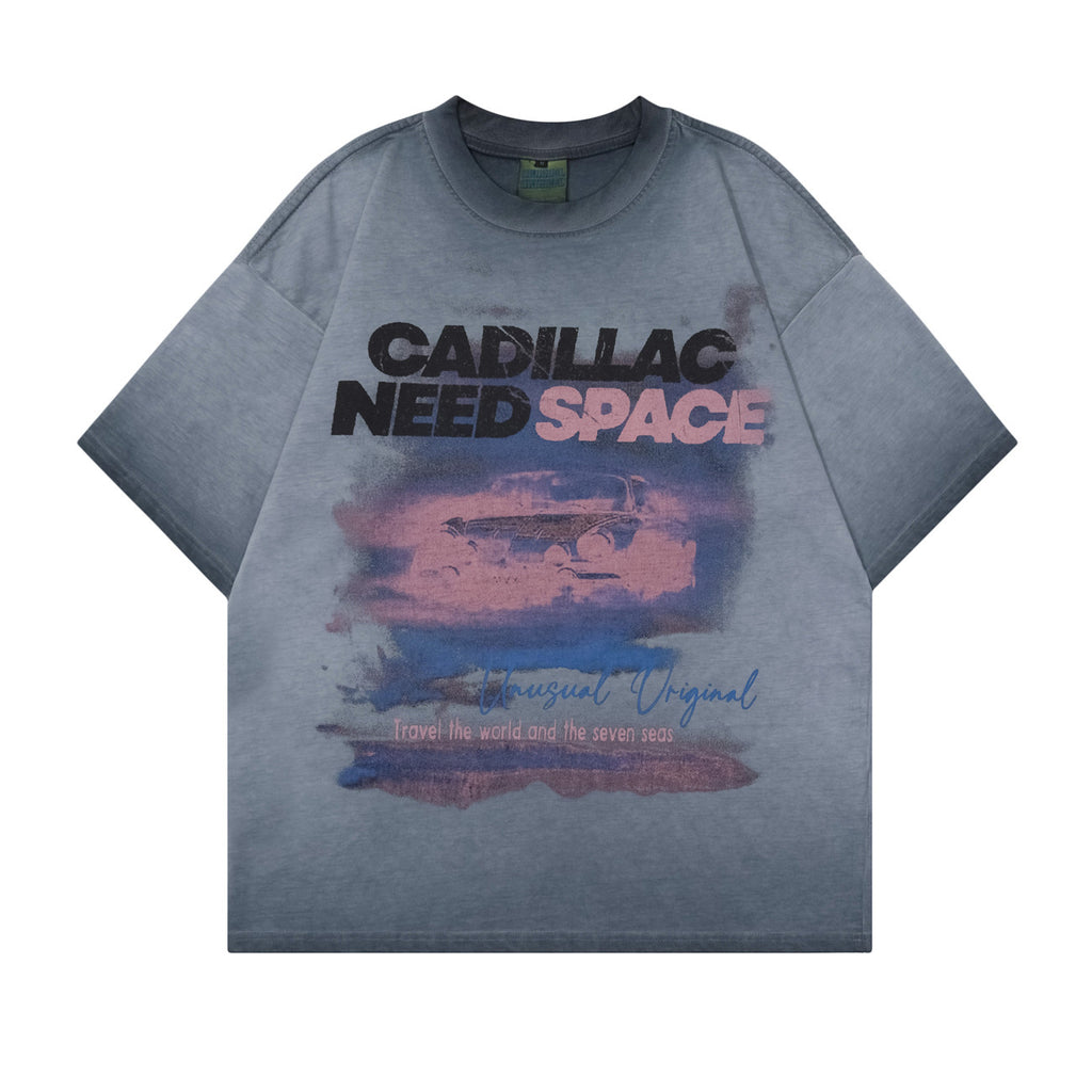 Street Tide Brand Washed T-shirt