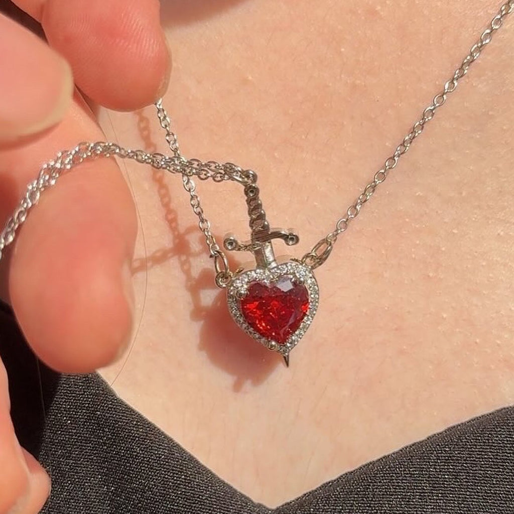 Pendant With One Arrow Heart Love Dagger Multi-layer French Retro Women's Necklace