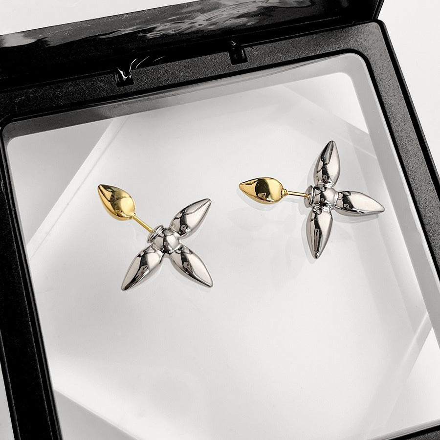 Clover Earrings Women's Cross Stud Earrings
