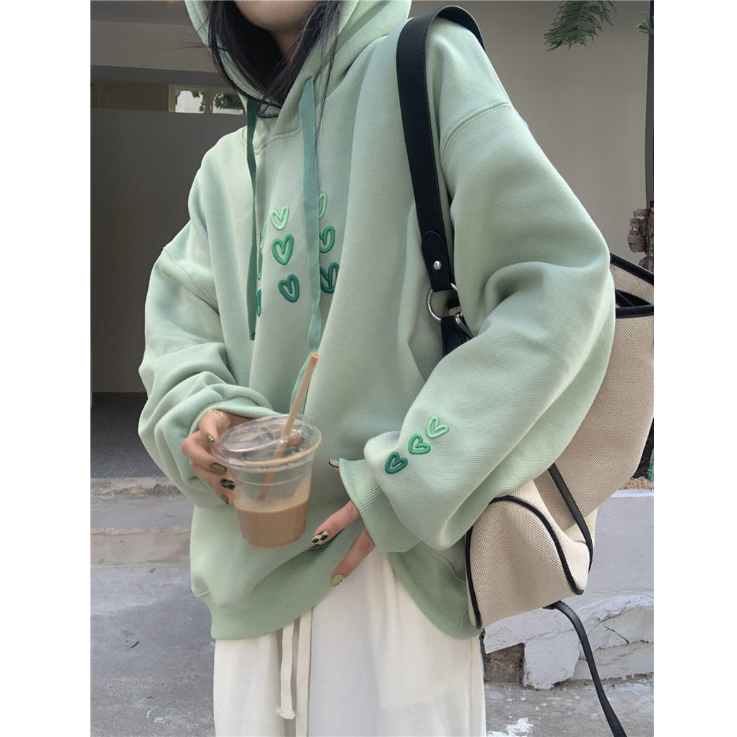 American Retro Loose Casual Printed Hoodie