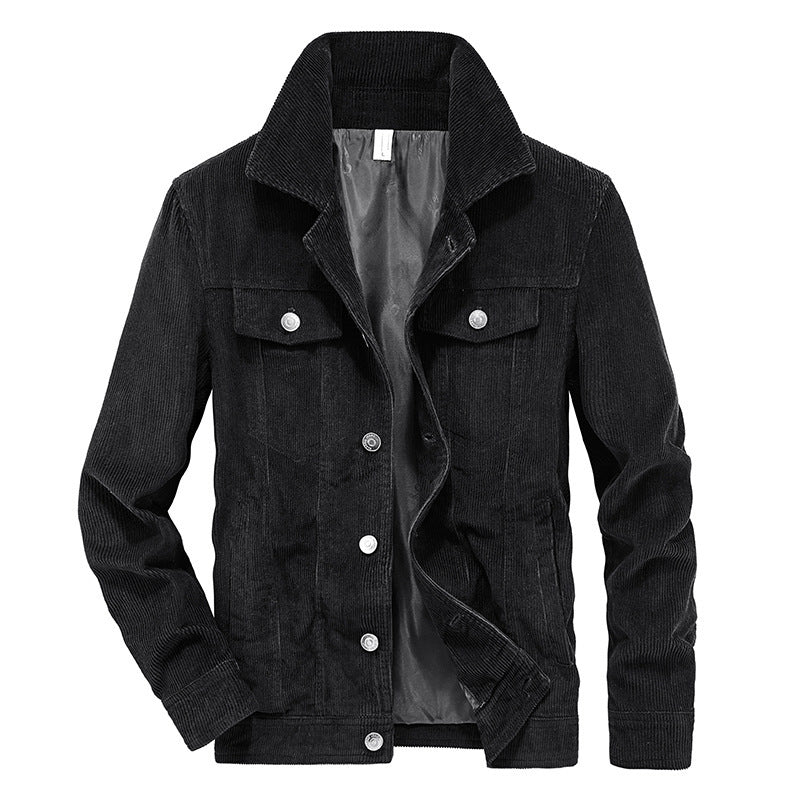 Vintage Corduroy Men's Spring And Autumn Thin Jacket