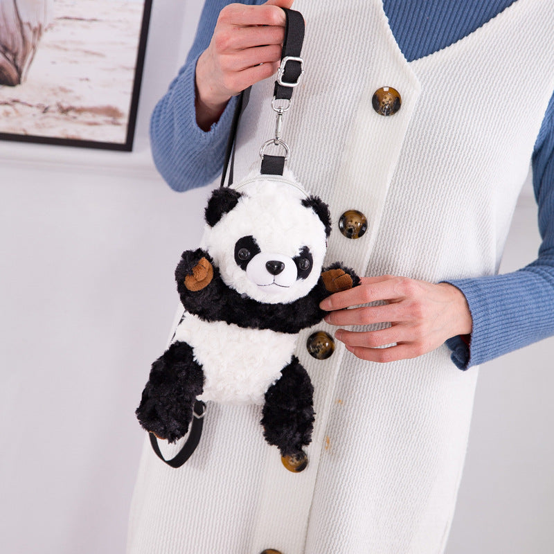 ins wild panda shoulder bag