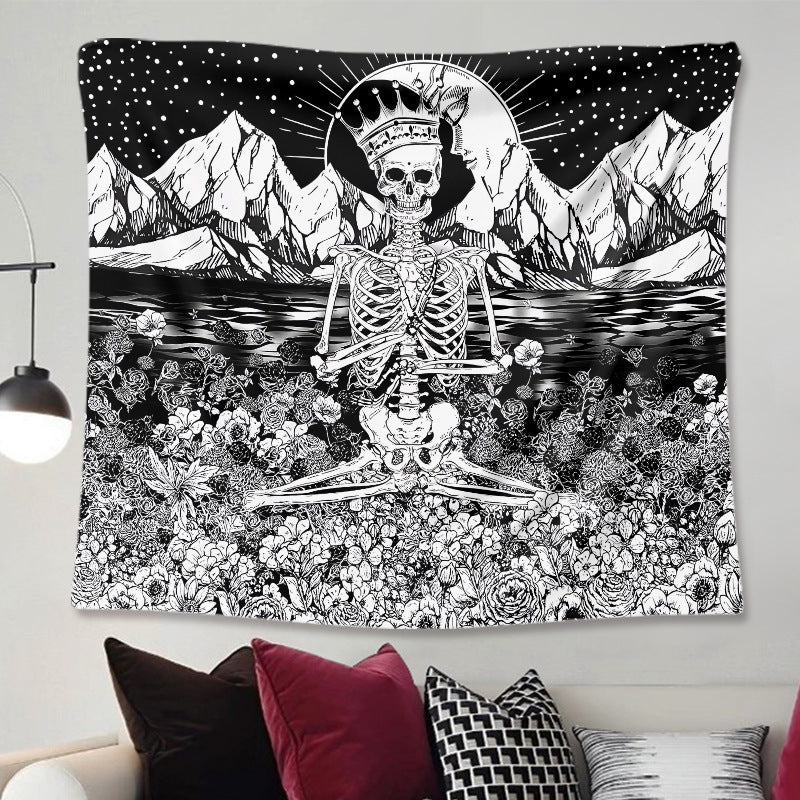 Background cloth skull tapestry printing home hanging cloth