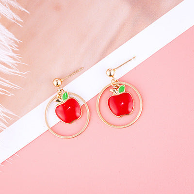 Girly Cute Fruit Earrings Ice Cream Apple Earrings Cactus Ins Earrings Pineapple Earrings