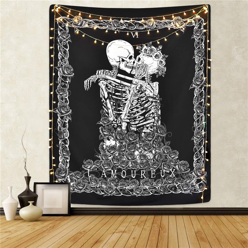 Background cloth skull tapestry printing home hanging cloth