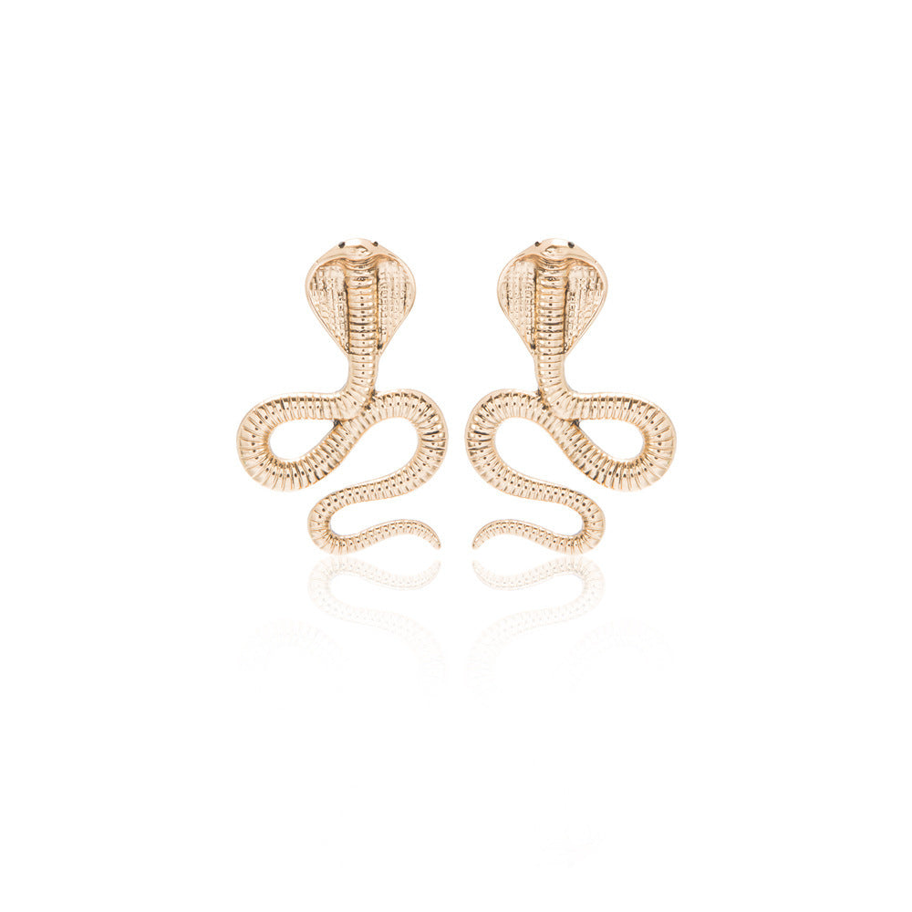 Exaggerated temperament snake earrings