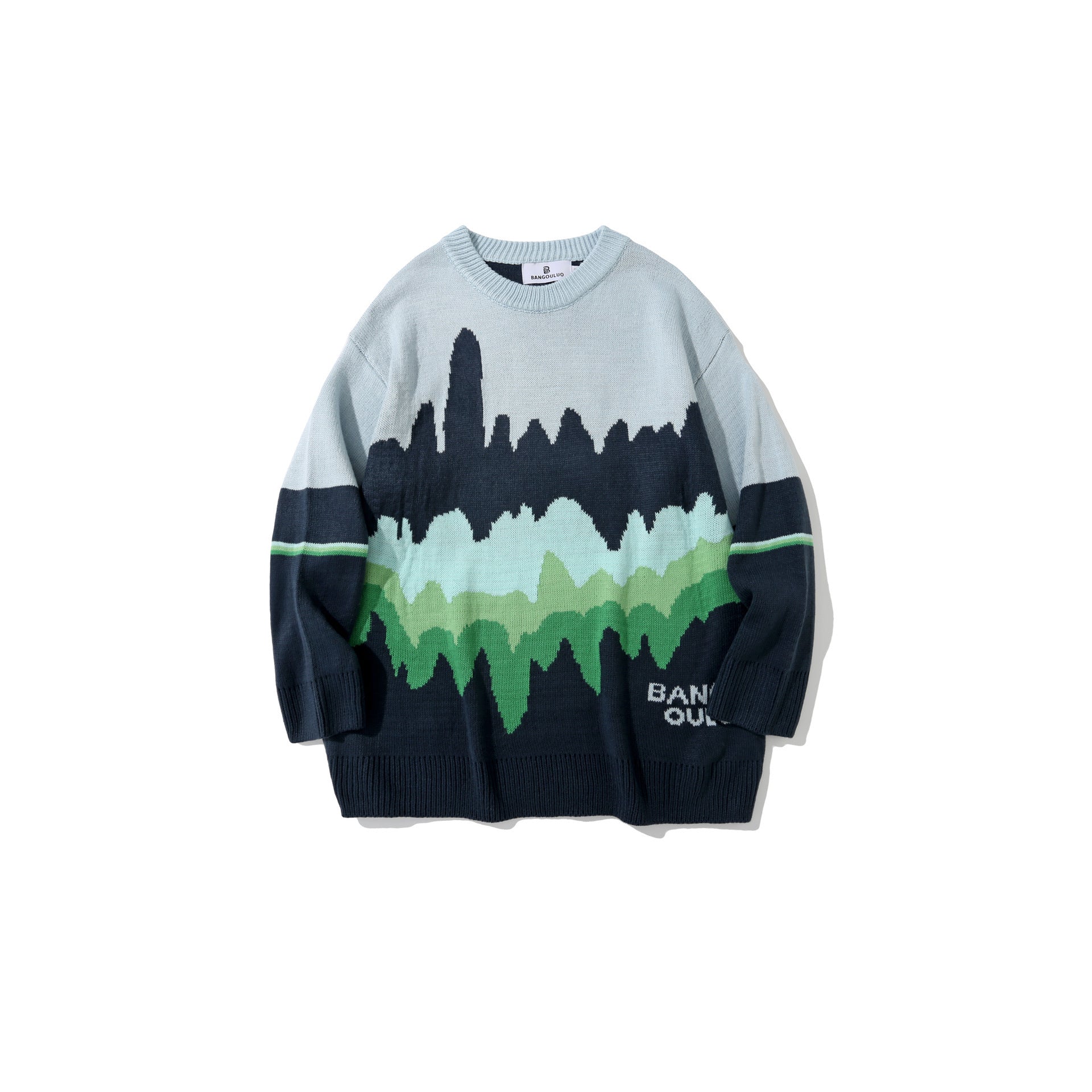 Color Block Pullover Women's Street Wear Loose Inner Knit Sweater