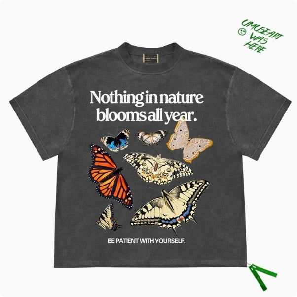 American Retro Creative Butterfly Niche Pure Cotton Male