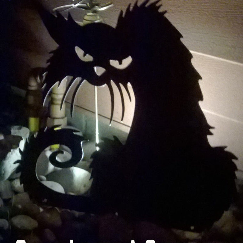 New Outdoor Decoration Acrylic Cut Halloween Cat Ornaments
