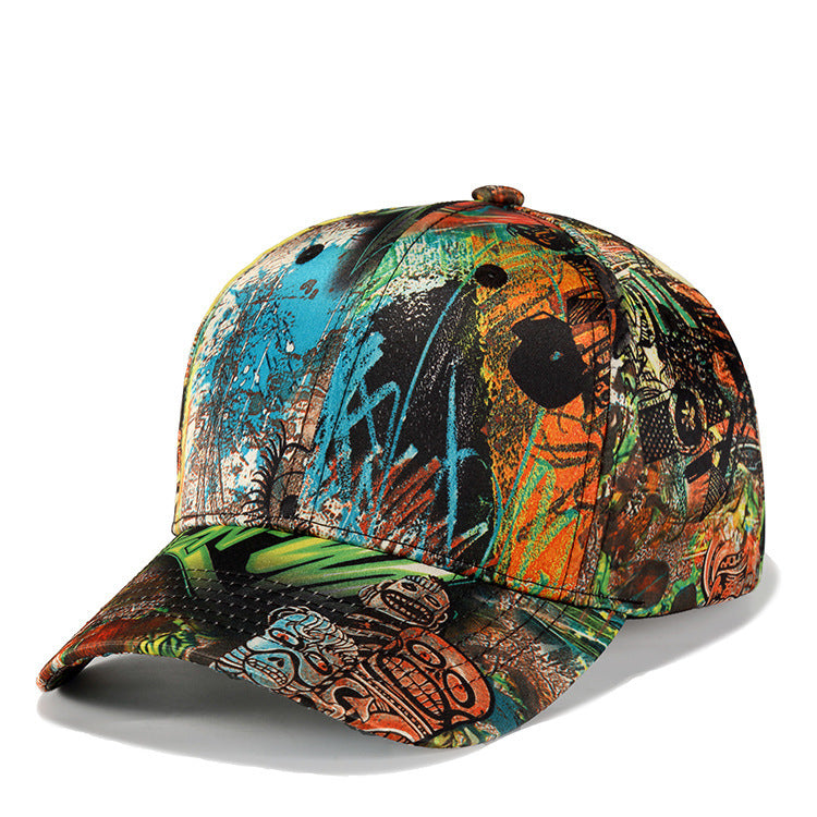 Men's Outdoor Shading Street Personality Graffiti Hat