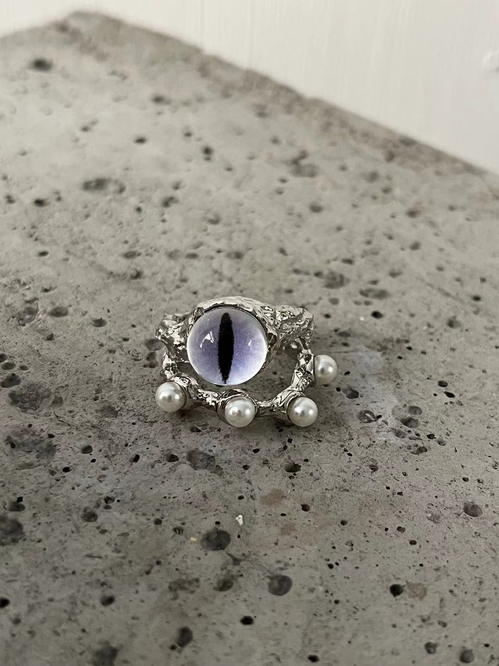 Heavy Duty Hip Hop Neutral Pearl Ring