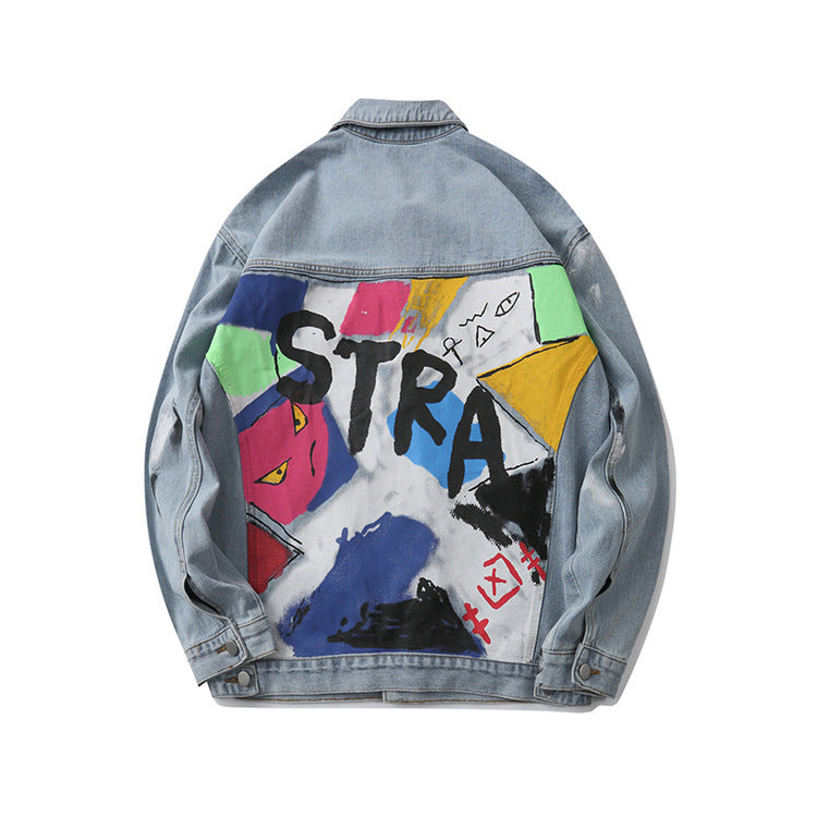 Street Hip-Hop Graffiti Print Couple Outfit