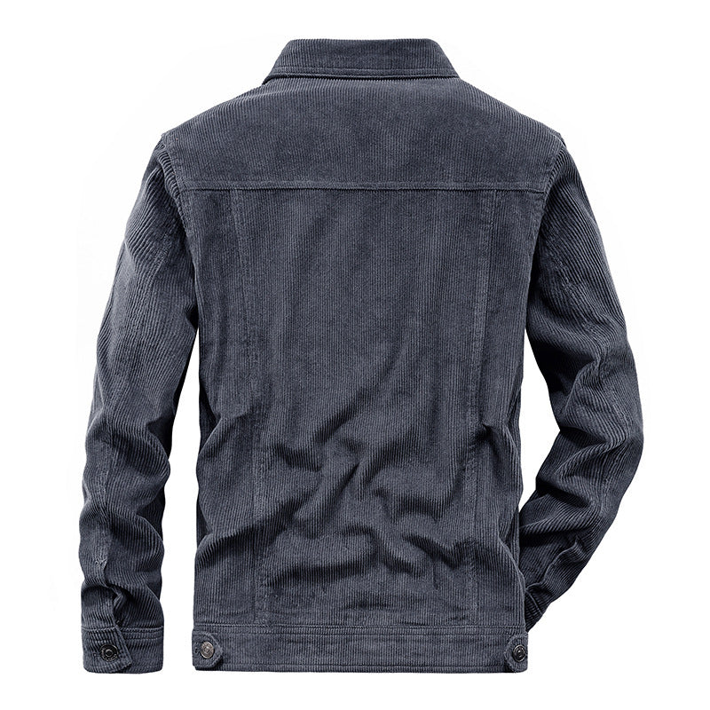 Vintage Corduroy Men's Spring And Autumn Thin Jacket