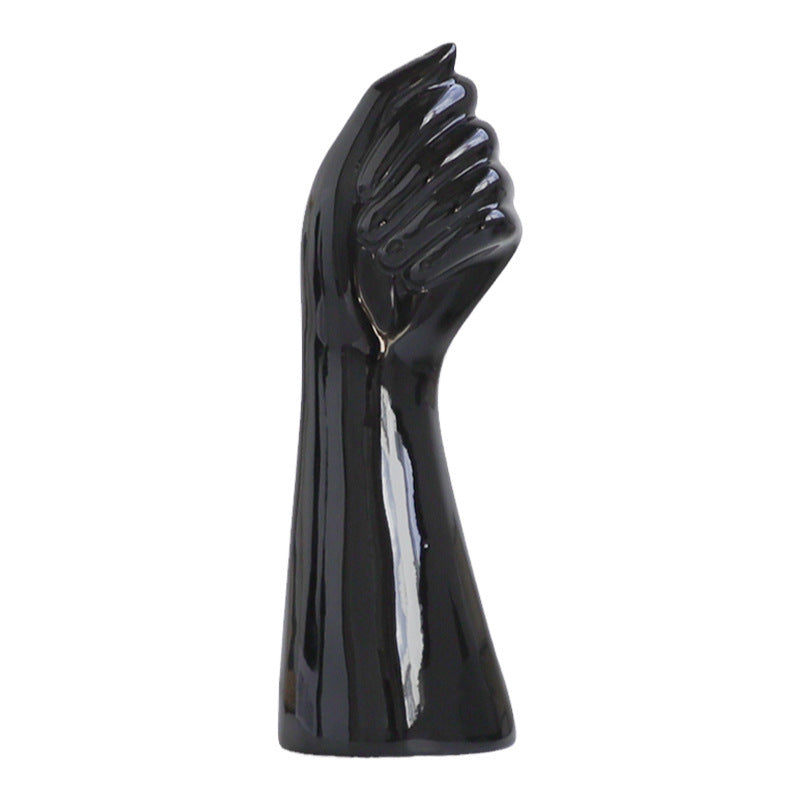Nordic Style Body Art Black Ceramic Vase Ornament