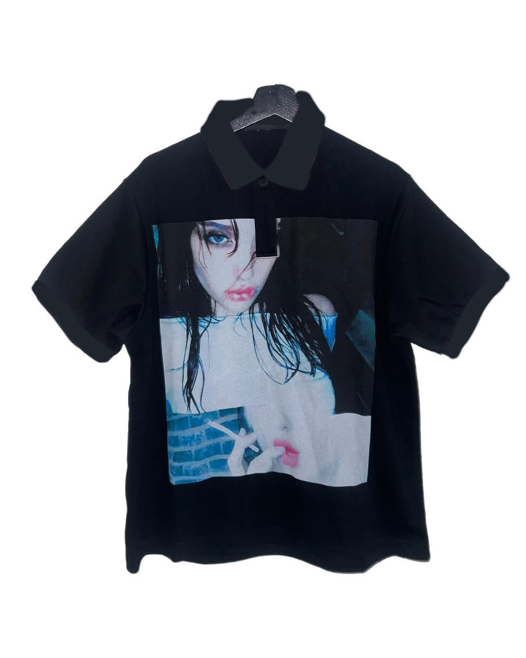 Short-sleeved Polo Shirt T-shirt Printed Pattern Top