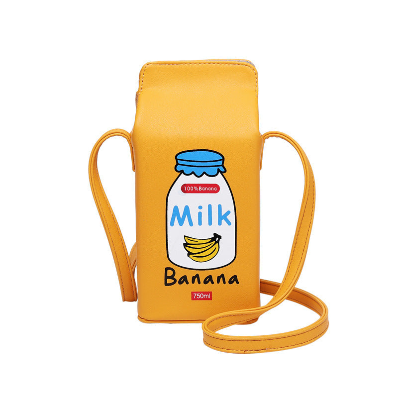 Crossbody bag milk box bag