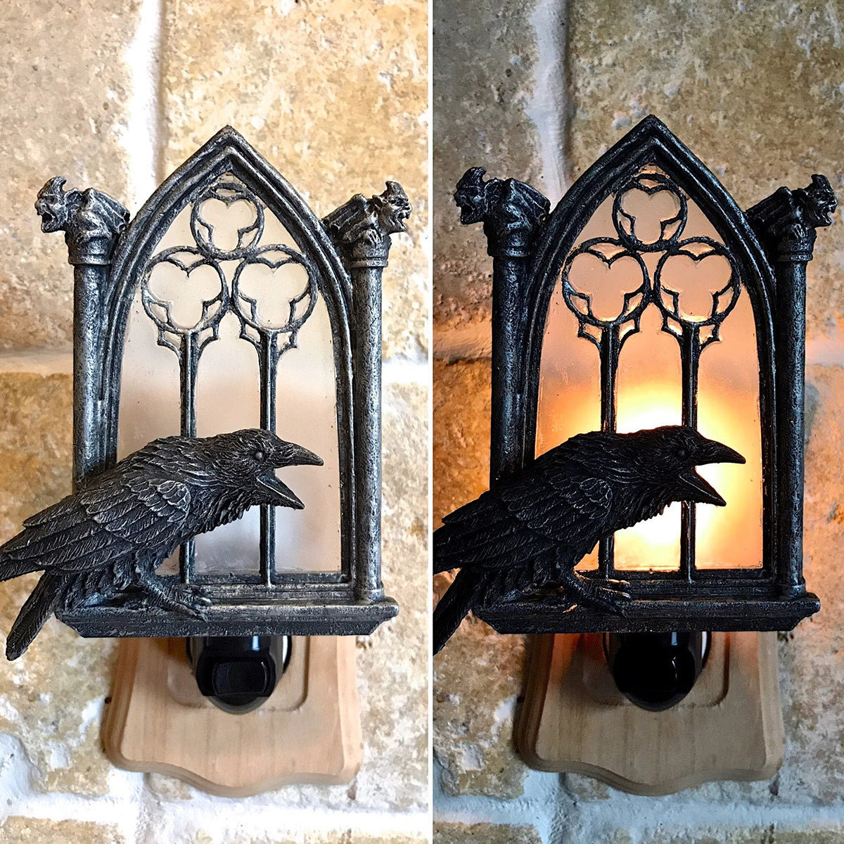 Halloween Hanging Crow Small Night Lamp Decoration