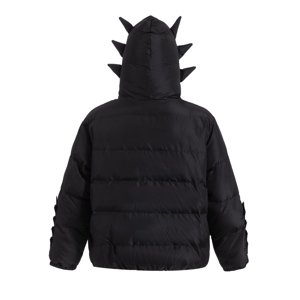 American Retro Black Working Wear Cotton-padded High Street Jacket