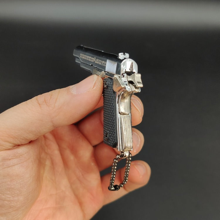Metal Gun Model Toy Key Chain
