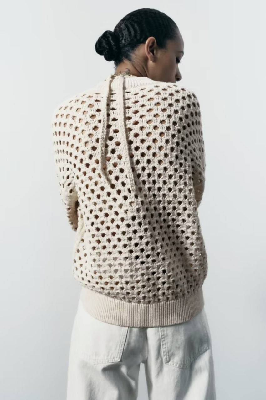 Women's Fashion Hollowed-out Knitted Jacket