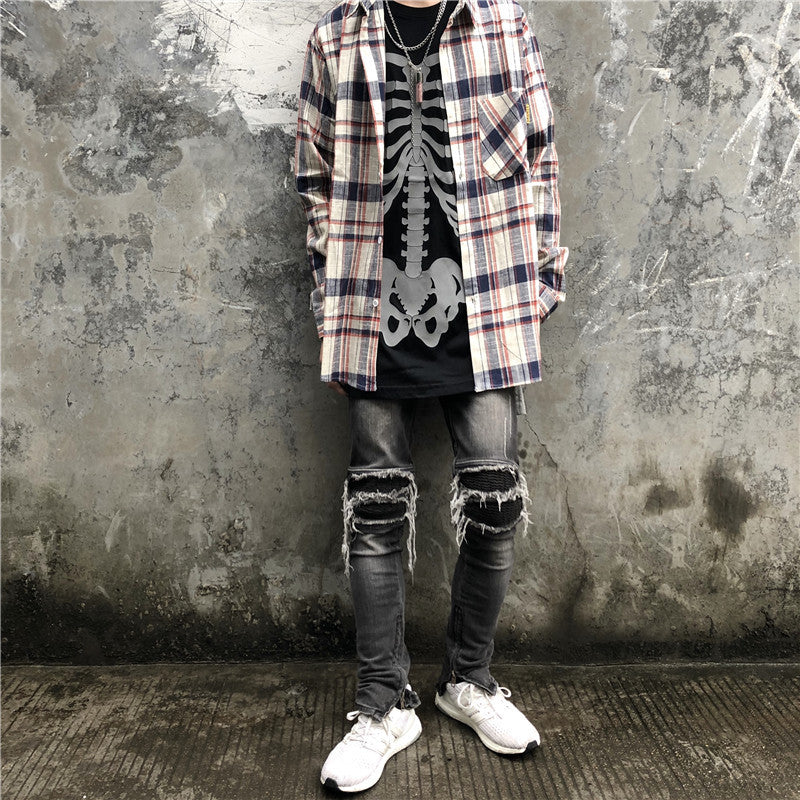 High Street Hem Plaid Shirt