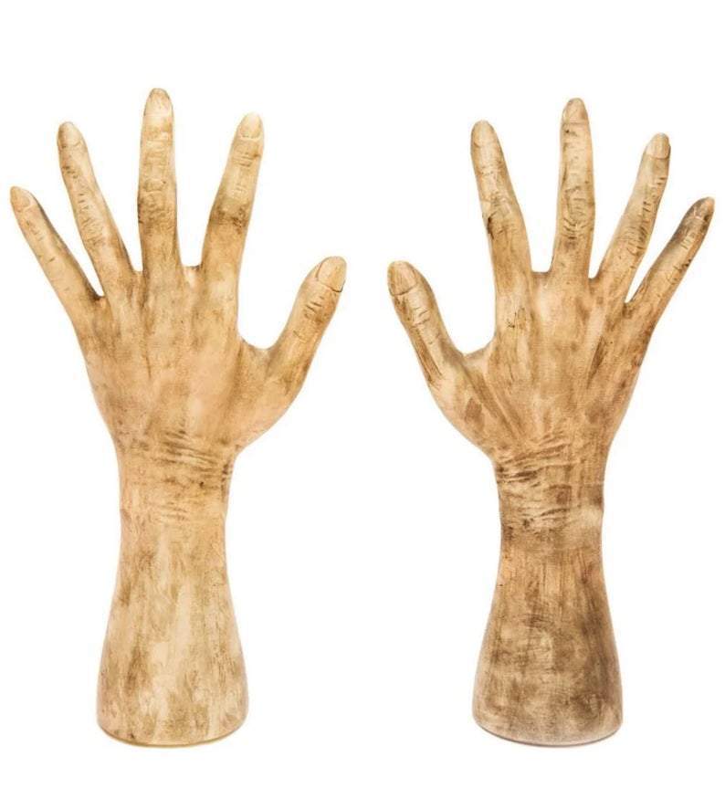 Horror Ghost Hand Ornament Glowing Hand Statue Creative Halloween Props For Home Garden Courtyard Decoration