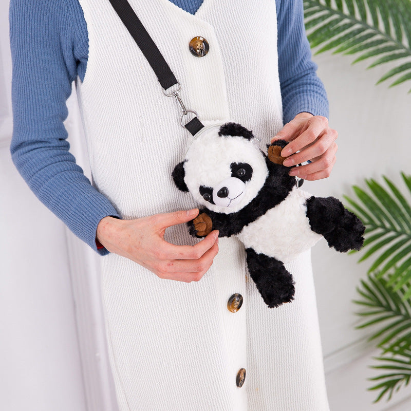 ins wild panda shoulder bag