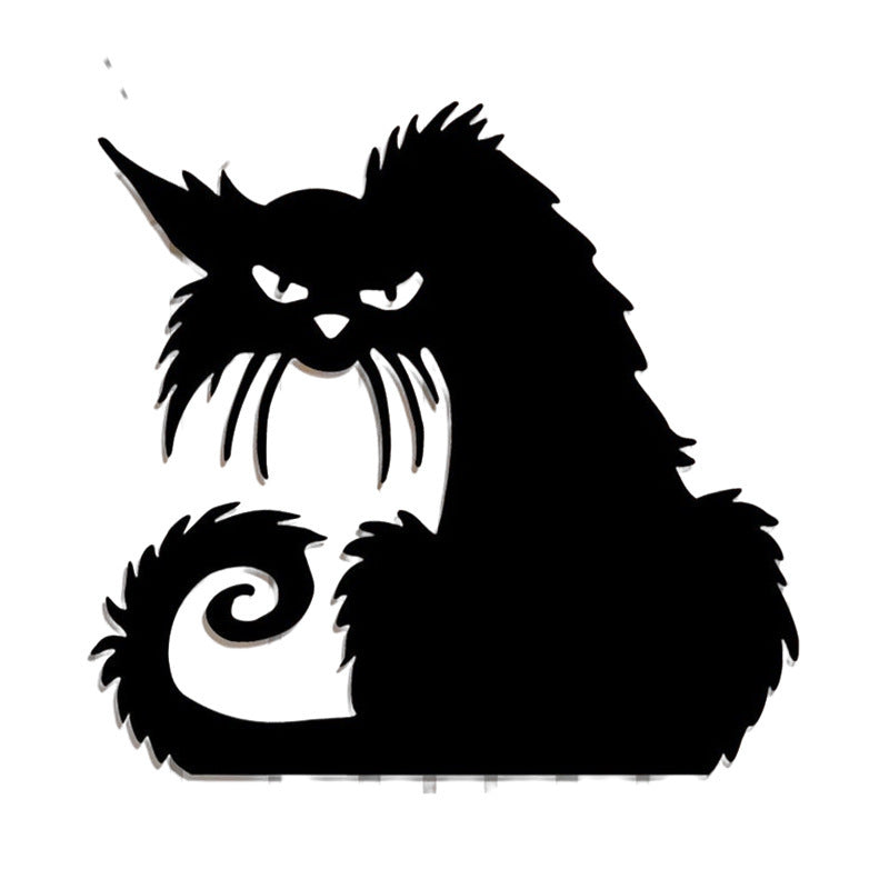New Outdoor Decoration Acrylic Cut Halloween Cat Ornaments