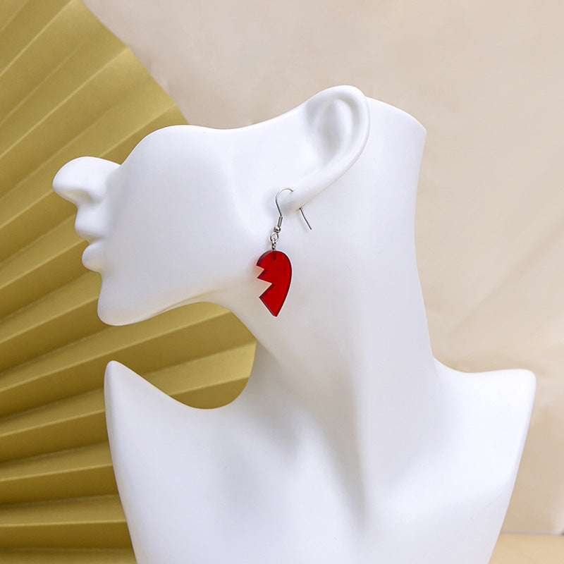 Anime JOJOS Bizarre Adventure Crusaders Kakyoin Noriak Earrings Red Broken Heart Earrings