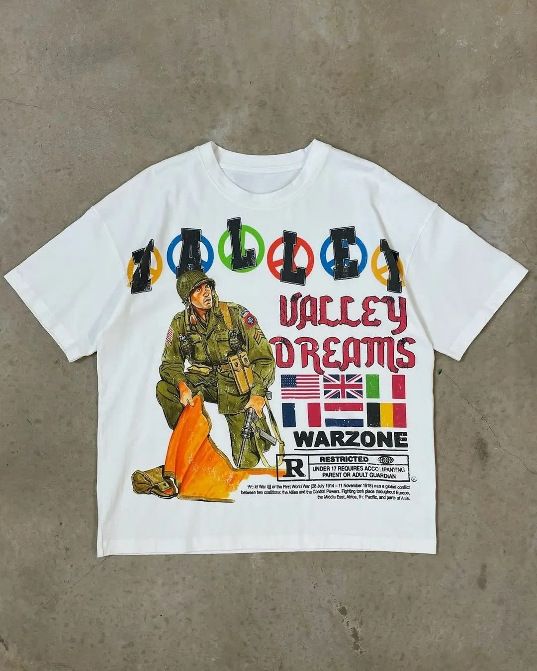 Streetwear High Street Retro Letter Print Short T
