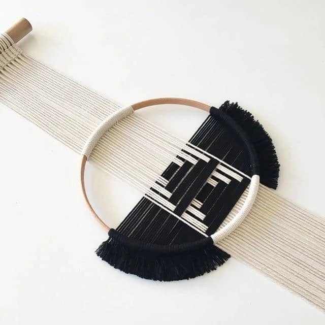 Woven circular tapestry