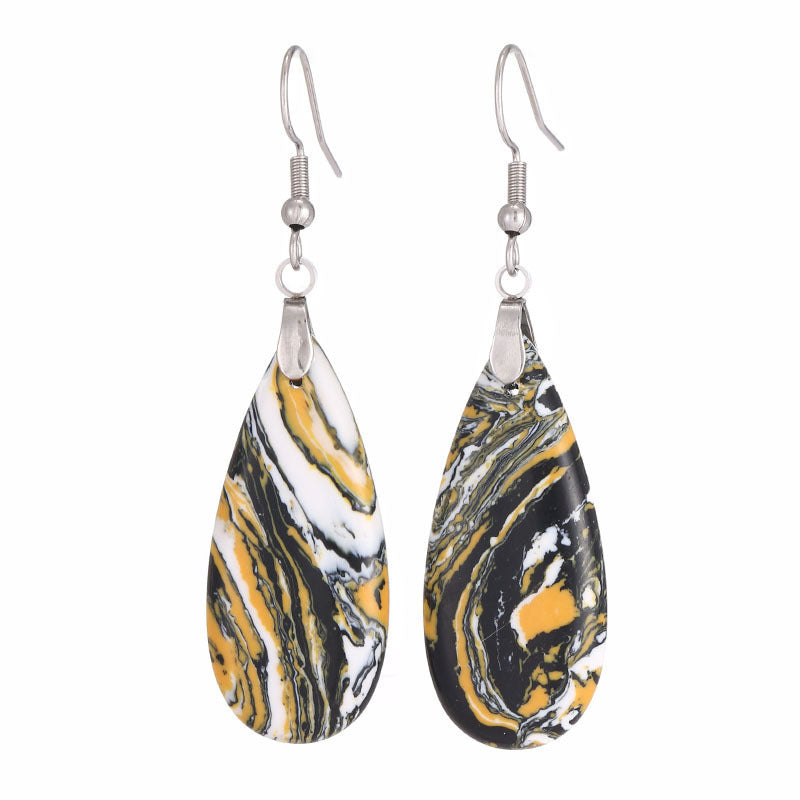 r Emperor Stone Earrings Drop-shaped Natural Stone Earrings