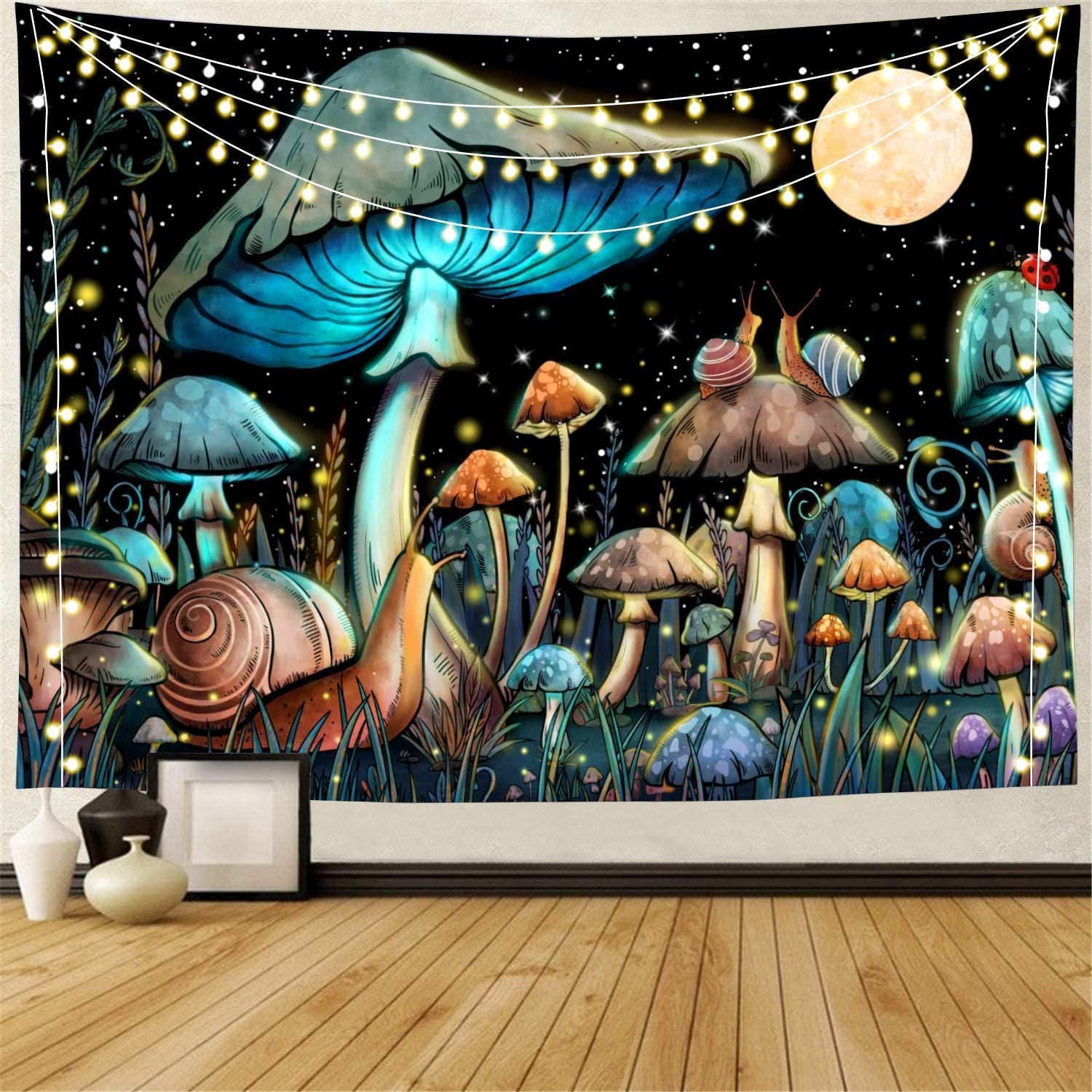 Psychedelic Mushroom Print Hip Hop Tapestry