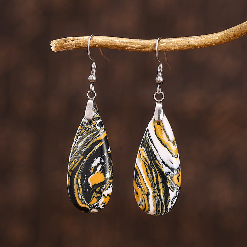 r Emperor Stone Earrings Drop-shaped Natural Stone Earrings