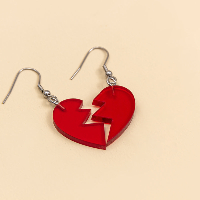 Anime JOJOS Bizarre Adventure Crusaders Kakyoin Noriak Earrings Red Broken Heart Earrings