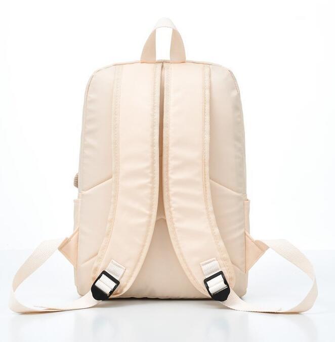 Unisex cool girl with canvas backpack