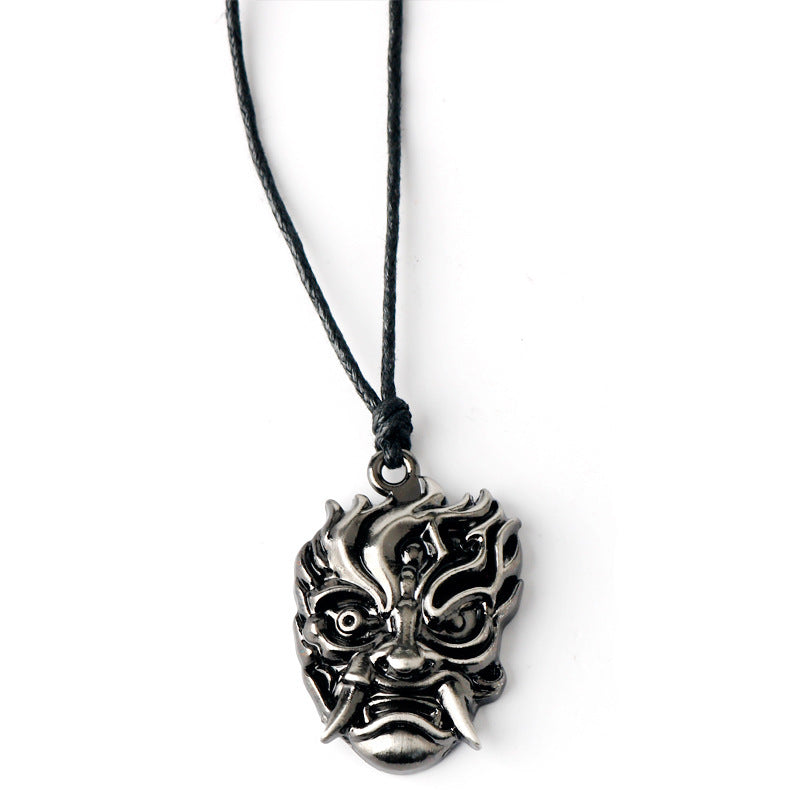 Halloween Ghost Mask Pendant Metal Keychain