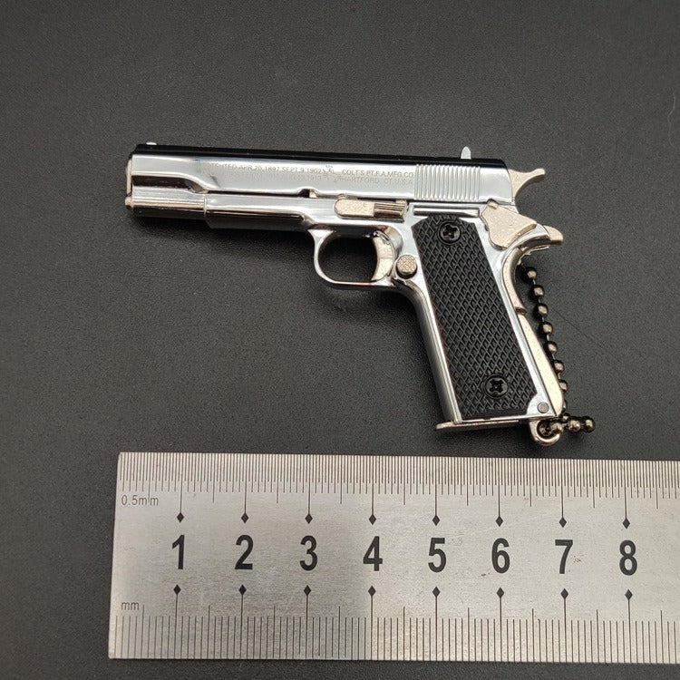 Metal Gun Model Toy Key Chain
