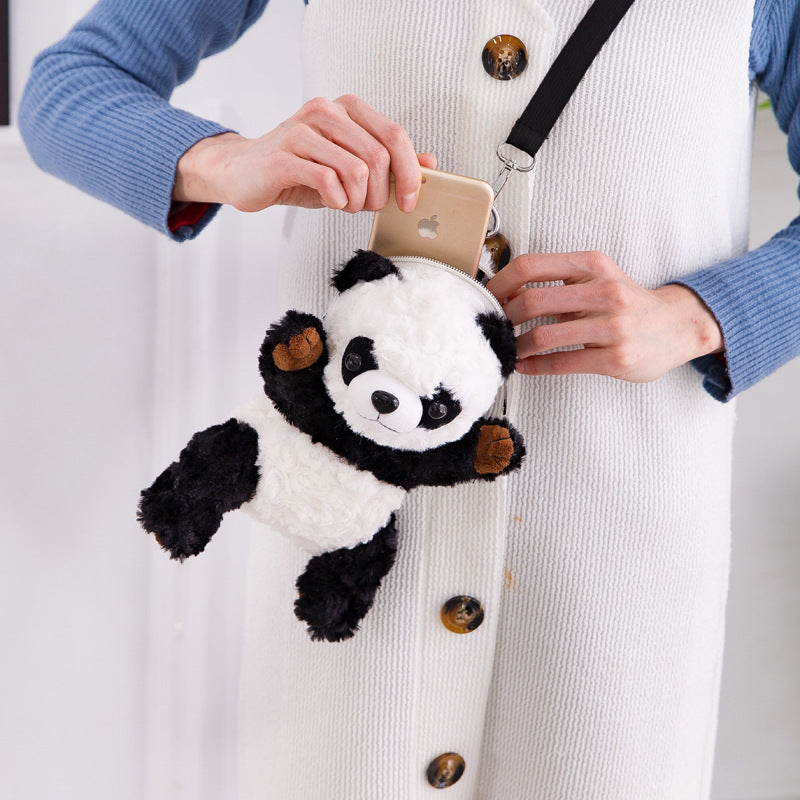 ins wild panda shoulder bag