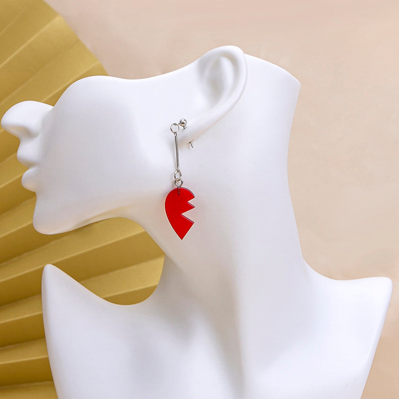 Anime JOJOS Bizarre Adventure Crusaders Kakyoin Noriak Earrings Red Broken Heart Earrings