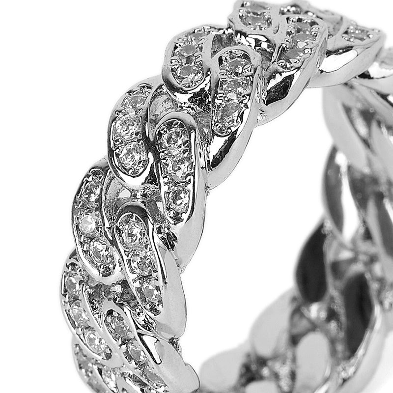 Gold And Silver Diamond Ring Hip Hop Bungee High Street Beauty Street