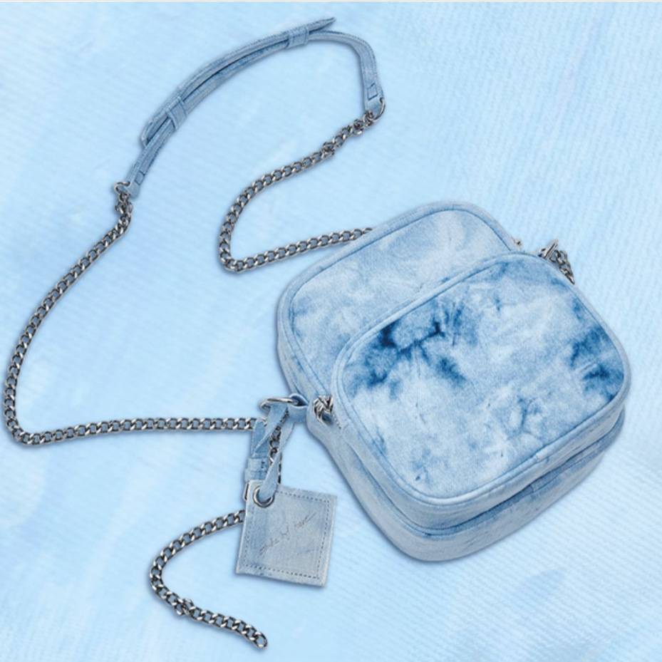 Ladies Fashion Personality Tie Dye Denim Tote Bag