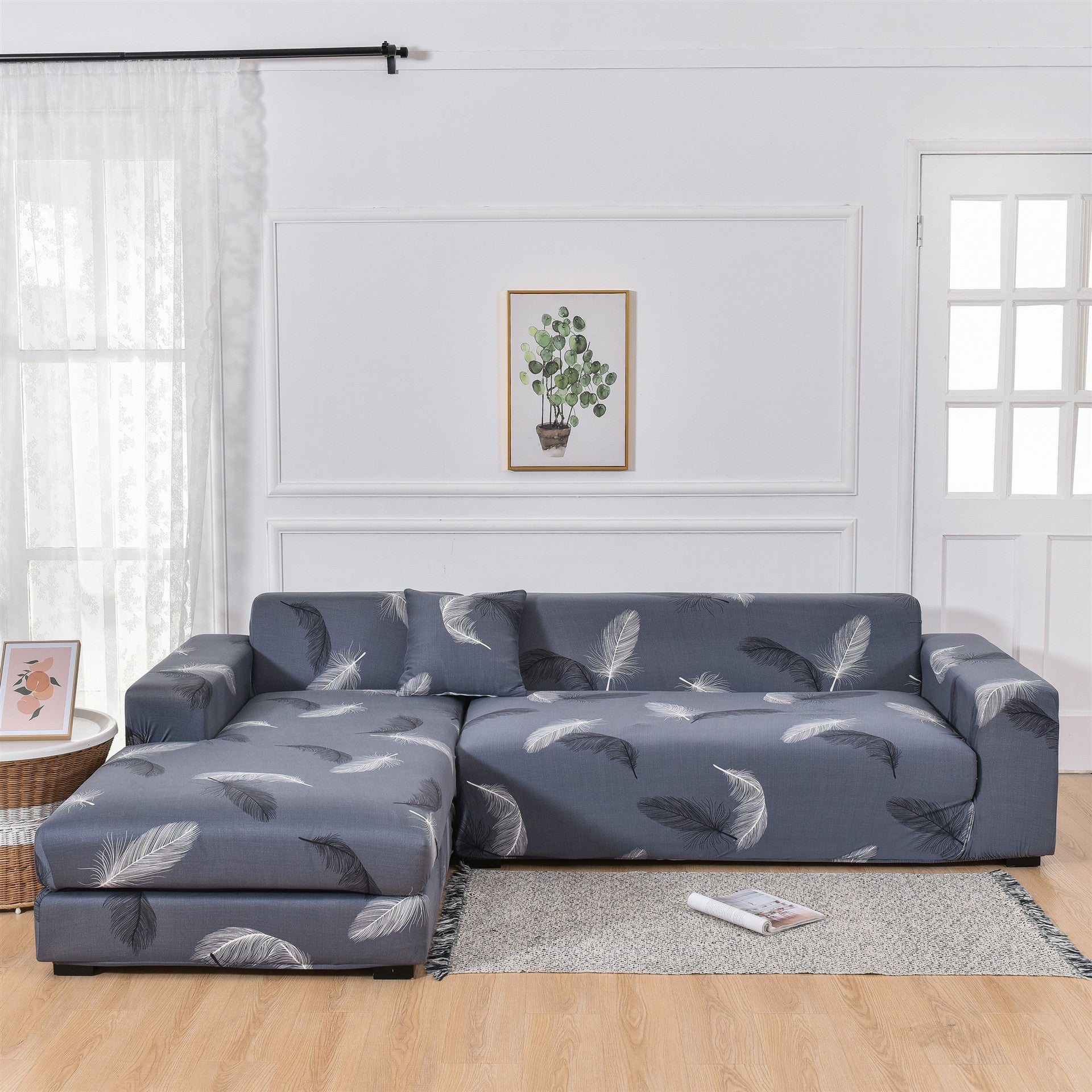 Milk Silk Printing Stretch Sofa Cover