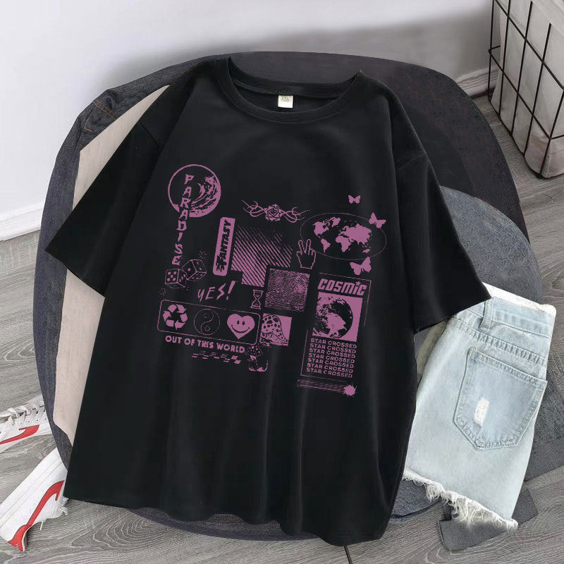 Comics Men's And Women's Street Wear Casual Short Sleeves